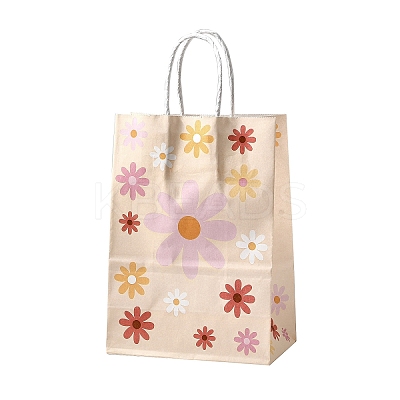 Rectangle with Sunflower Pattern Paper Gift Bags CARB-L012-01D-1