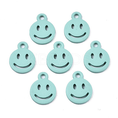 Spray Painted Alloy Charms PALLOY-T075-121G-RS-1