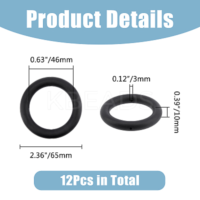 12Pcs Ring Silicone Beads SIL-DC0001-51-1
