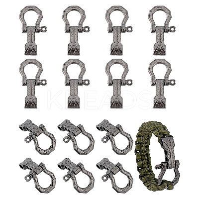 14 Sets Adjustable Alloy Screw Pin Shackle FIND-GA0004-98-1