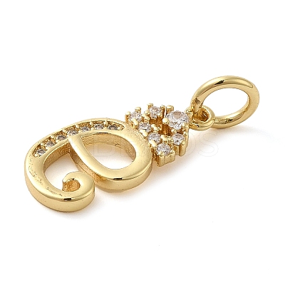 Brass Micro Pave Cubic Zirconia Pendants KK-M273-01G-E-1