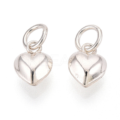 925 Sterling Silver Heart Charms STER-T008-32S-04-1