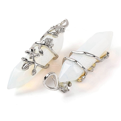 Opalite Double Terminal Pointed Pendants G-C144-03P-12-1