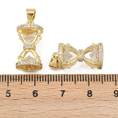 Brass Cubic Zirconia Pendants X-KK-L251-38G-1