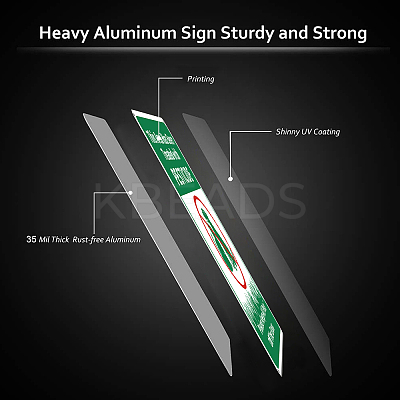 UV Protected & Waterproof Aluminum Warning Signs AJEW-WH0111-H11-1
