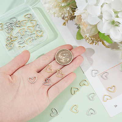 DIY Stainless Steel Heart Dangle Earrings Making Kit DIY-DR0001-39-1
