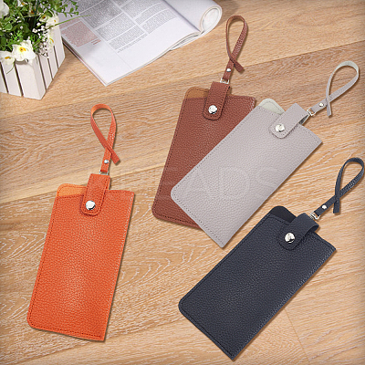 4Pcs 4 Colors PU Leather Eyeglass Cases AJEW-CN0004-99A-1