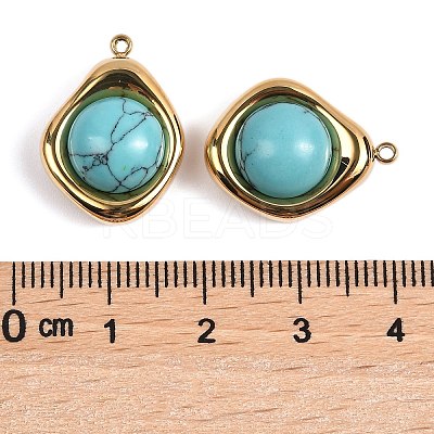 Synthetic Turquoise Pendants STAS-L022-487G-03-1