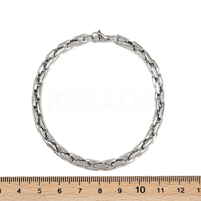 201 Stainless Steel Cuba Style Chian Bracelet for Men BJEW-B138-06P-02-1