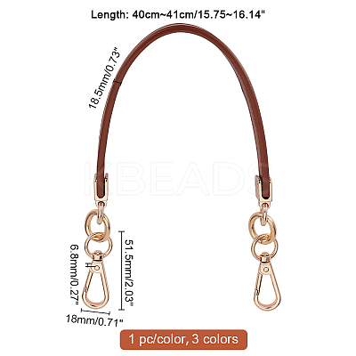 3Pcs 3 Colors PU Imitation Leather Bag Handles FIND-PH0017-21-1