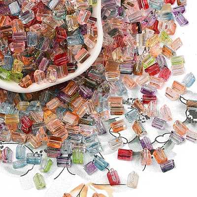 Transparent Spray Painted Glass Beads SEED-L011-10A-01-1