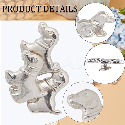 Dog Shape Alloy Garment Collision Rivets FIND-GF0004-80-1
