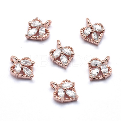 Brass Charms ZIRC-J040-32RG-02-NR-1