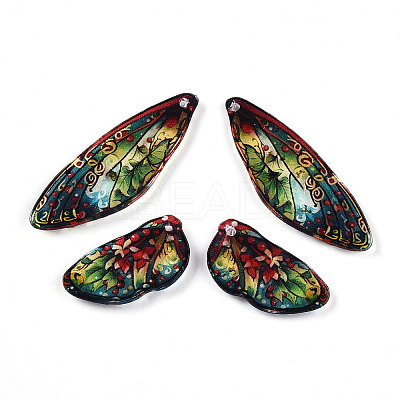 Epoxy Resin Butterfly Wing Pendants FIND-N005-65A-1