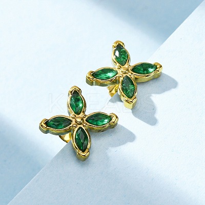 304 Stainless Steel Stud Earrings EJEW-C135-01G-02-1