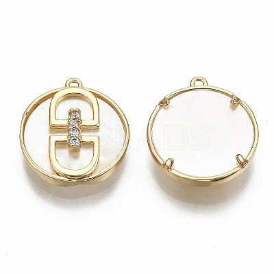 Natural Freshwater Shell Pendants KK-S356-200G-NF-1