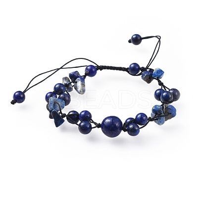 Adjustable Nylon Cord Braided Bead Bracelets BJEW-JB04602-05-1