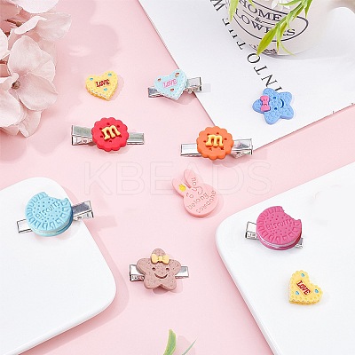 60 Pcs 6 Style Opaque Resin Cabochons CRES-SC0001-84-1