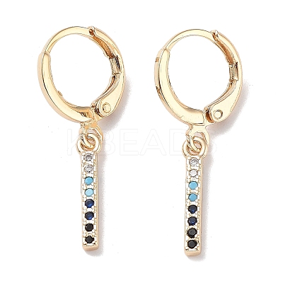 Real 18K Gold Plated Brass Dangle Leverback Earrings EJEW-L269-019G-1