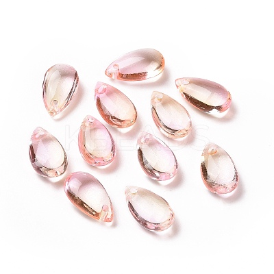 Transparent Glass Charms GLAA-O017-01F-1