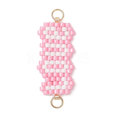 MIYUKI Delica Glass Seed Beaded Connector Charms PALLOY-MZ01025-1