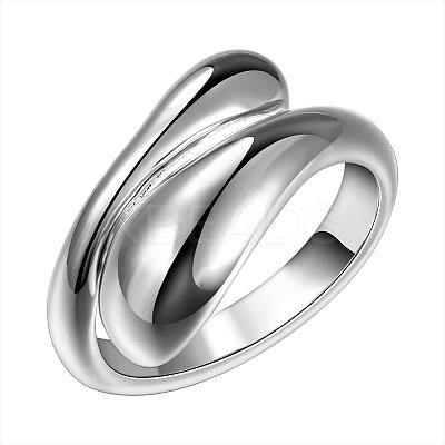 Classic Adjustable Brass Cuff Rings RJEW-BB12036-1