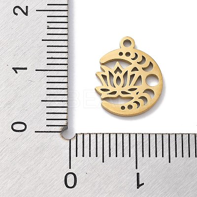 304 Stainless Steel Pendants STAS-R003-03G-01-1