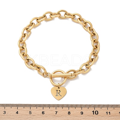 Golden 304 Stainless Steel Charm Bracelets NJEW-K284-01G-R-1