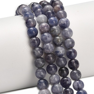 Natural Iolite Beads Strands X-G-G300-A04-6mm-1