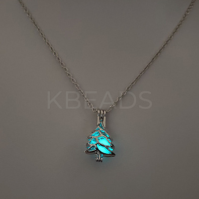 Alloy with Luminous Resin Bead Inside Pendant Necklaces for Women Men FS-WG4D5C2-20-1