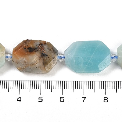 Natural Flower Amazonite Beads Strands G-B125-P03-01-1