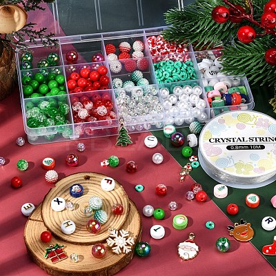 DIY Christmas Bracelet Necklace Making Kit DIY-YW0005-89-1