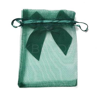 Rectangle Lace Organza Drawstring Gift Bags OP-K002-02-1