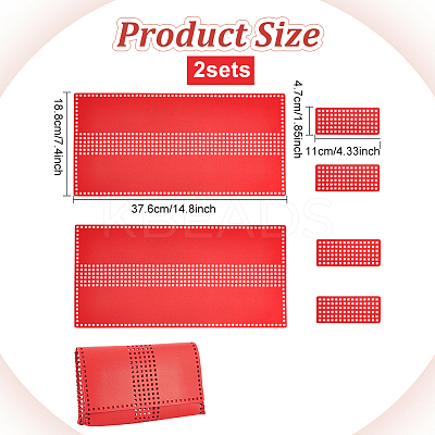 DIY PU Imitation Leather Bag Knitting Set for Purse Making PURS-WH0005-01E-1