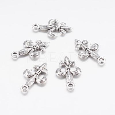 Tibetan Style Alloy Metal Fleur De Lis Pendants EA8747Y-1