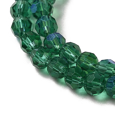 Electroplate Transparent Glass Beads Strands EGLA-A035-T4mm-L18-1