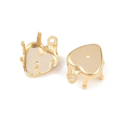 Heart Brass Sew on Prong Settings KK-C163-14A-G-1