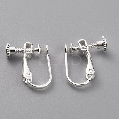 Brass Clip-on Earring Findings KK-Z007-23S-1