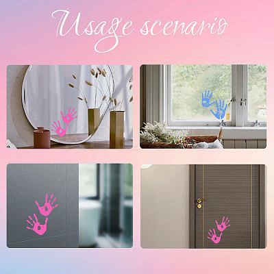 Waterproof Reflective Plastic Mirror Stickers DIY-WH0668-009-1