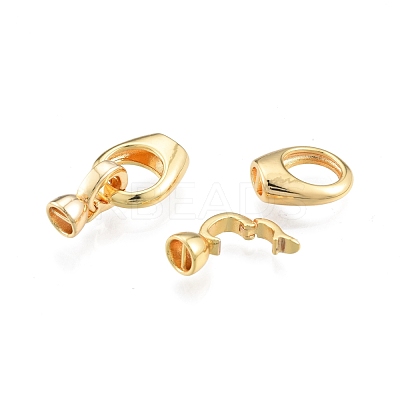 Brass Fold Over Clasps KK-A165-01G-1
