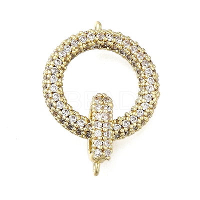 Brass Cubic Zirconia Fold Over Clasps LS-KK-Q048-11G-1