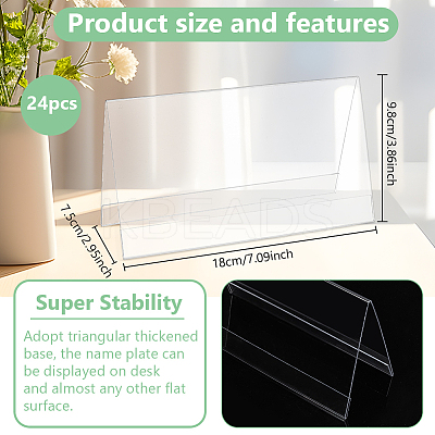 Name Plastic Table Top Display Stand ODIS-WH0070-86C-1