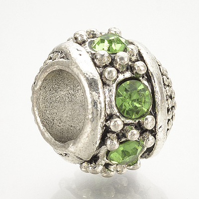 Alloy Rhinestone European Beads MPDL-Q208-075-1