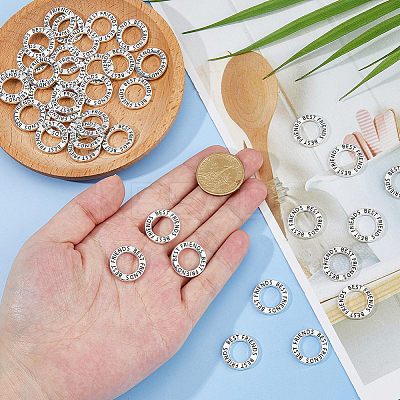 40Pcs Zinc Alloy Closed Jump Rings FIND-FH0016-97-1