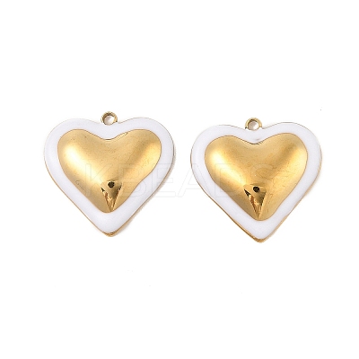 304 Stainless Steel Enamel Pendants STAS-P380-09G-03-1