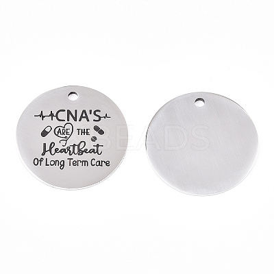 Non-Tarnish 201 Stainless Steel Pendants LS-STAS-T064-38P-4-1