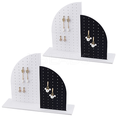 Vertical Sailboat Acrylic Earrings Display Stands EDIS-WH0029-52-1
