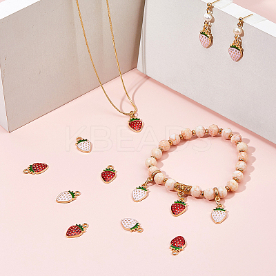 72Pcs 2 Colors Light Gold Plated Alloy Enamel Pendants ENAM-FH0001-87-1