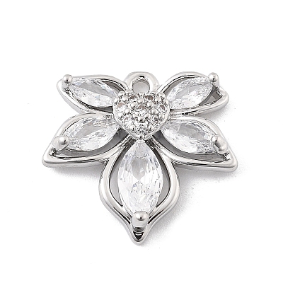 Brass Micro Pave Cubic Zirconia Pendants LS-KK-K371-37P-1