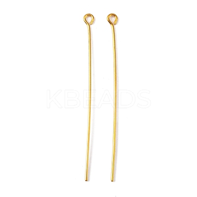 Golden Plated Brass Eye Pin for Jewelry Making X-EPC5.0cm-G-1